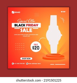 black friday sale social media post template