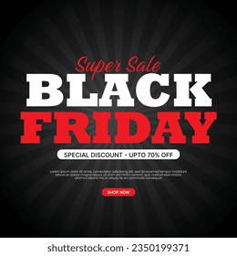 Black friday sale social media post banner eps vector file Black. friday sale promotion