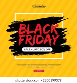 Black friday sale social media post banner eps vector file Black. friday sale promotion