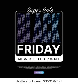 Black friday sale social media post banner eps vector file Black. friday sale promotion