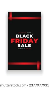 Black friday Sale social media story banner template