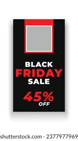 Black friday Sale social media story banner template