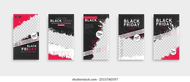 Black Friday venda social media post e modelo de design de história. Adequado para mídias sociais, folhetos, banner e web.