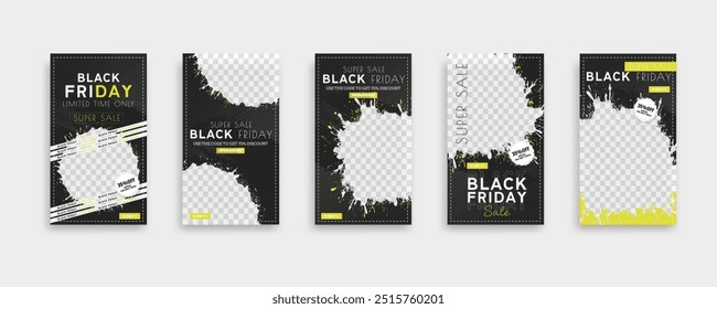 Black friday sale social media post and story design template. Suitable for social media, flyers, banner, and web.