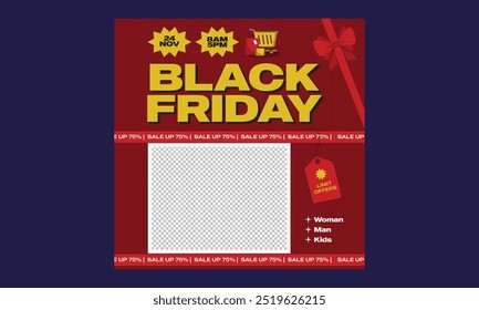 Black friday sale for social media. Screen backdrop for instagram stories and post, mobile app, banners, cards. Stories template.