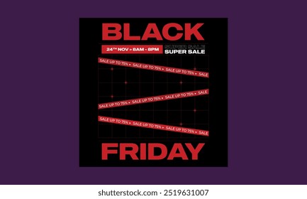 Black friday sale for social media. Screen backdrop for instagram stories and post, mobile app, banners, cards. Stories template.