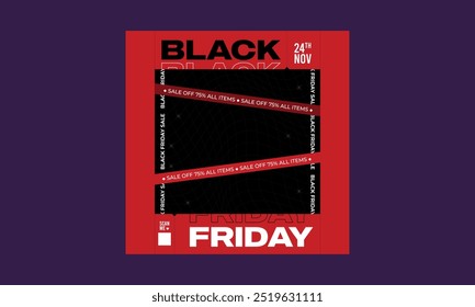 Black friday sale for social media. Screen backdrop for instagram stories and post, mobile app, banners, cards. Stories template.