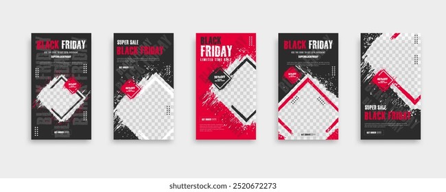 Black friday sale social media post and story design template. Suitable for social media, flyers, banner, and web.