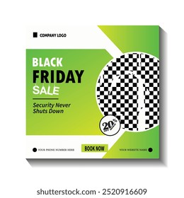 Black Friday Sale Social Media Post Design Template