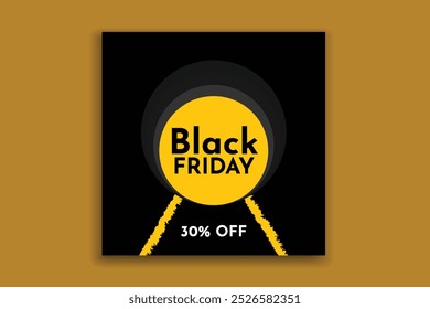 Black Friday sale social media template banner design background