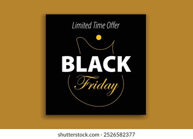 Black Friday sale social media template banner design background