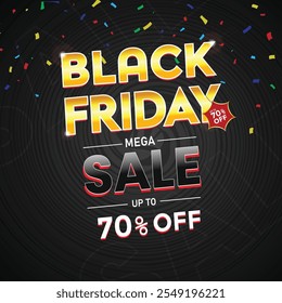 Black friday sale social media post design template and background
