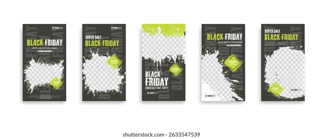 Black friday sale social media post and story design template. Suitable for social media, flyers, banner, and web.	