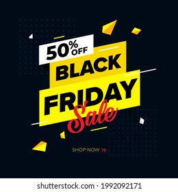Black Friday sale special offer concept banner template design - Black Friday Design template discount abstract promotion layout poster - Black Friday sale vector illustration.