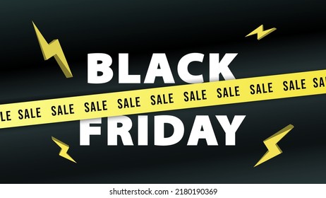 Black Friday Sale. Sonderangebot Banner, nur für begrenzte Zeit, Rabatt. Banner für Business, Promotion und Werbung. Vektorgrafik.