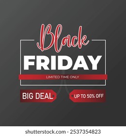 Black friday sale special offer banner background. Black Friday Sale banner. Template for promotion, advertising, web, social and fashion ads. Vector