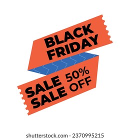 Black Friday Sale Sticker. Black Friday Sale Label. Black Friday sale tag. typography. Template for Label, Sticker, Tag, promotion, advertising, card. Vector illustration. Black Friday background.