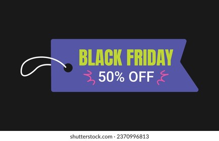 Black Friday Sale Sticker. Black Friday Sale Label. Black Friday sale tag. typography. Template for Label, Sticker, Tag, promotion, advertising, card. Vector illustration. Black Friday background.