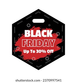 Black Friday Sale Sticker. Black Friday Sale Label. Black Friday sale tag. typography. Template for Label, Sticker, Tag, promotion, advertising, card. Vector illustration. Black Friday background.