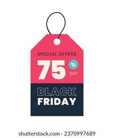 Black Friday Sale Sticker. Black Friday Sale Label. Black Friday sale tag. typography. Template for Label, Sticker, Tag, promotion, advertising, card. Vector illustration. Black Friday background.