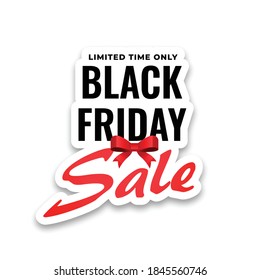 black friday sale sticker on white background