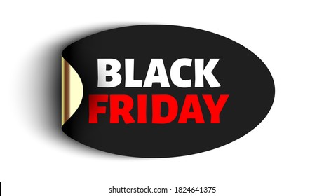 Black friday sale sticker. Vector illustration.