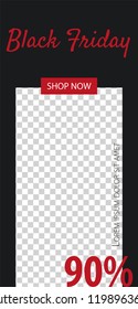 Black Friday Sale Stories for Social Media. Pack for creature your unique content