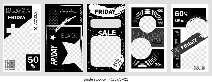 Black Friday Sale Stories Template. Black Friday Instagram Stories