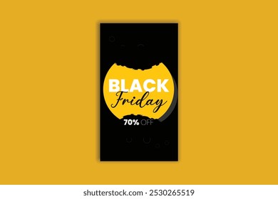 Banner de modelo de design de história de venda Black Friday