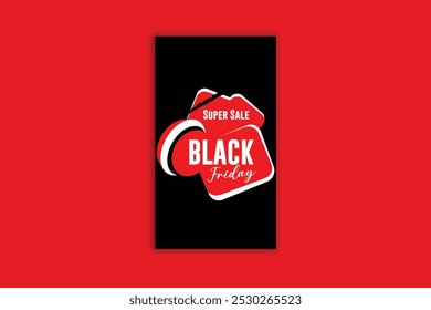 Black Friday sale story design template banner
