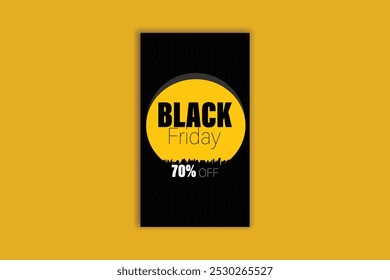 Banner de modelo de design de história de venda Black Friday