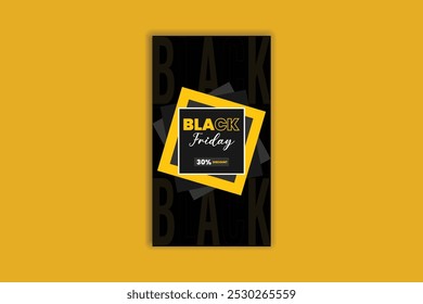 Black Friday sale story design template banner