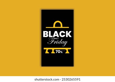 Black Friday sale story design template banner