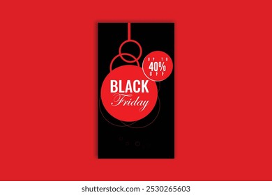 Black Friday sale story design template banner