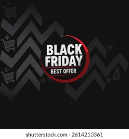Black Friday Sale Stroke Background.