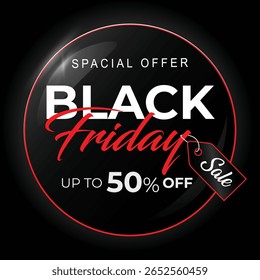 Plano de fundo preto do traço de venda de sexta-feira. Vetor abstrato preto sexta-feira plano de fundo de layout de venda. perfeito para impulsionar a venda de férias. Black Friday venda 50% off design de modelo de banner com fundo branco. 