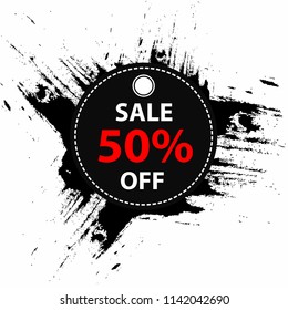 Black Friday sale. Summer sale banner template design. Vector illustration.