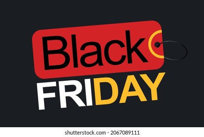 Black Friday Sale. Super decorative banner Promotional object. Red tag for website campaign background vector illustration
