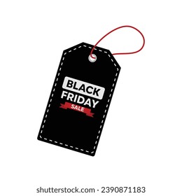 "Black Friday Sale Tag: Banner for Advertising - Vector Illustration EPS 10."