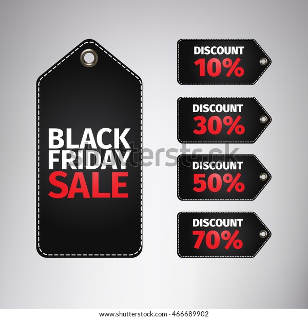 Black Friday sale tag. Easy editable eps 10 vector. No\
open shapes or paths . Clothes, furnishings, cars, food sale .\
Black friday design, sale, discount, advertising, marketing price\
tag. 