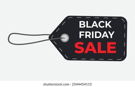 Etiqueta de venda Black Friday, etiqueta para a ilustração do vetor de ofertas exclusivas