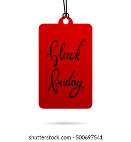 Black Friday sale tag. Hand written lettering for Black Friday sale