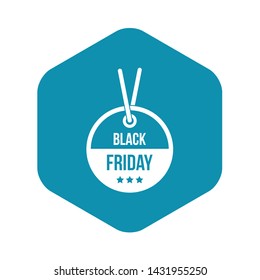 Black Friday sale tag icon in simple style on a white background vector illustration