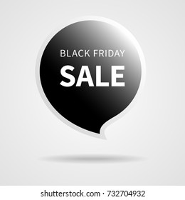 Black Friday Sale Black Tag Isolated Vector Illustration. Discount Offer Price Label. Vector Price Discount Symbol.
