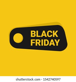 black friday sale tag label vektor