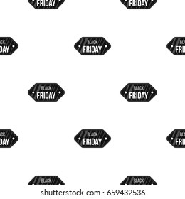 Black Friday sale tag pattern seamless flat style for web vector illustration