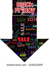 Black Friday sale black tag, round banner, advertising, vector illustration. Black friday sale banner layout design. Abstract vector black friday sale layout background. For art template design.. 