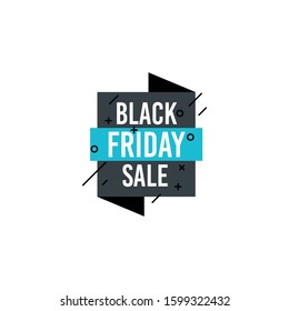 Black Friday sale and tag shape design. Special offer, best price, big sale, mega sale, discount banner. Template for your poster, sticker, badge, coupon. Illustration isolated on white background.