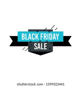 Black Friday sale and tag shape design. Special offer, best price, big sale, mega sale, discount banner. Template for your poster, sticker, badge, coupon. Illustration isolated on white background.