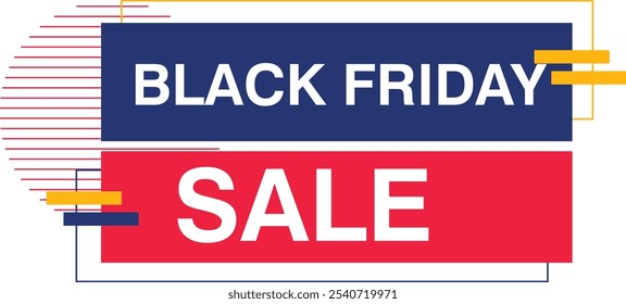 Black Friday Sale tag special offer banner super deal sign element yellow, black, abstract set creative